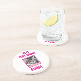 POSAVASOS MAMÁ GATA PERSONALIZADA DÍA DE LA MADRE PERRO AMOR