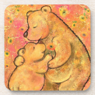 Posavasos Mamá y oso bebé - Añade tu imagen / texto / nombre
