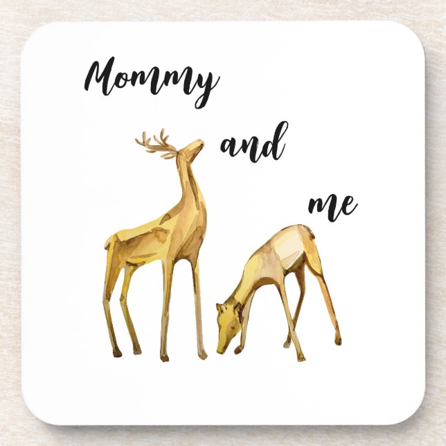 Posavasos Mamá Y Yo Deer (Frente)