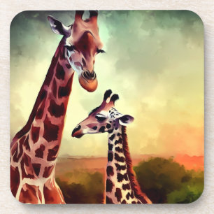 Posavasos Mami Y Giraffe De Bebé