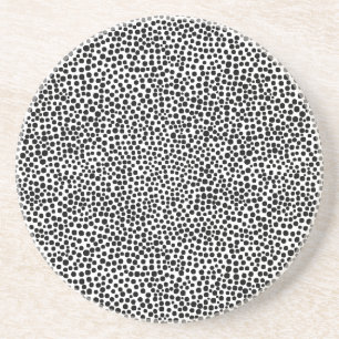 Posavasos Manchas Aleatorias - Negro sobre Blanco
