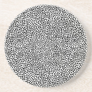Posavasos Manchas Aleatorias - Negro sobre Blanco