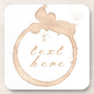 Posavasos Manchas marrones de café en taza de café blanco