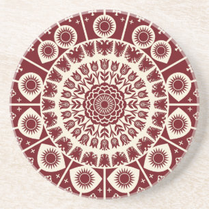 Posavasos Mandala Águila Arte Popular Borgoña
