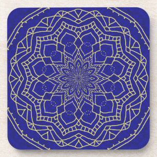 Posavasos Mandala azul