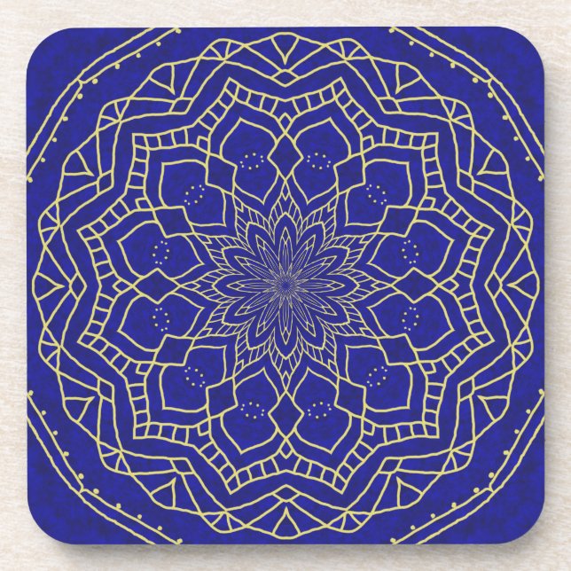 Posavasos Mandala azul (Frente)