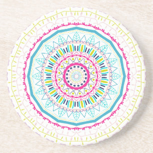Posavasos mandala colorida