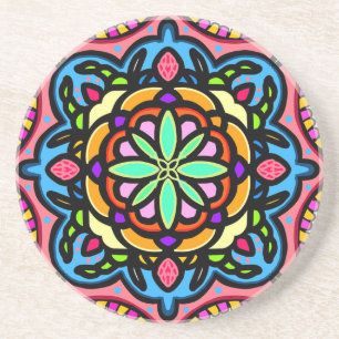 Posavasos Mandala colorido