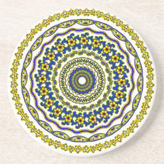 Posavasos mandala de cojín para taza de meditación de arte
