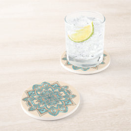 Posavasos Mandalá de Elegancia Turquesa