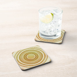 Posavasos Mandalá de Oro y Brillo