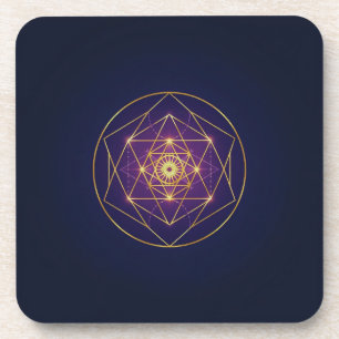 Posavasos Mandala Dorado Celestial — Equilibrio en lo Infini