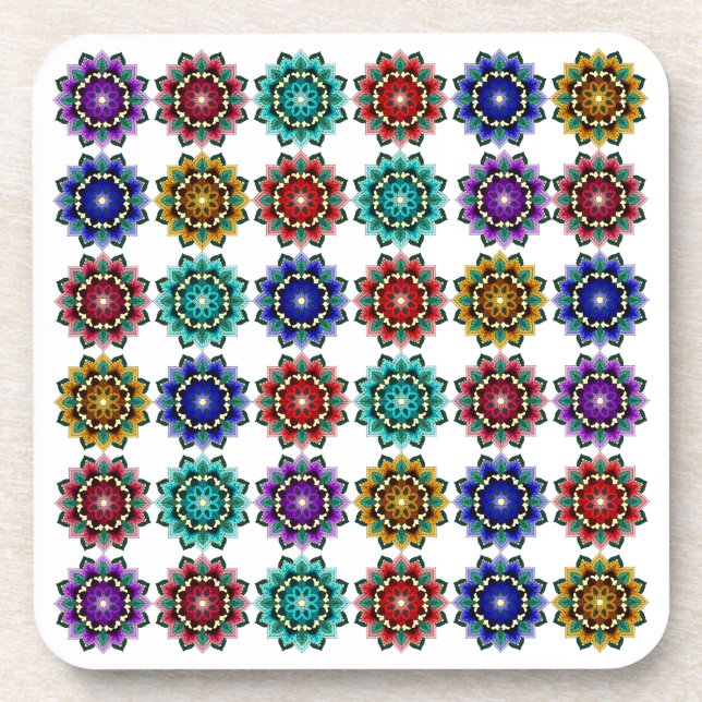 Posavasos Mandala en varios colores (Frente)