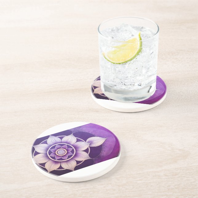 Posavasos Mandala flor de loto (Lado)