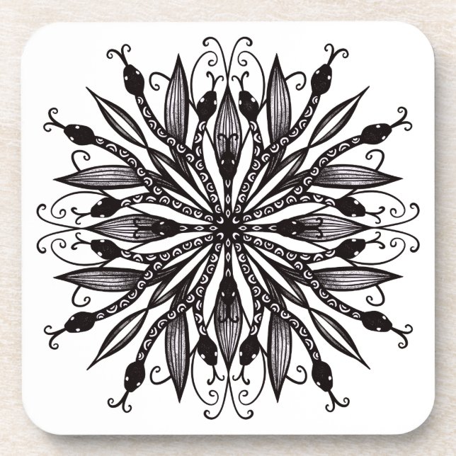 Posavasos Mandala Gótica Sale Y Serpiente Bebida (Frente)