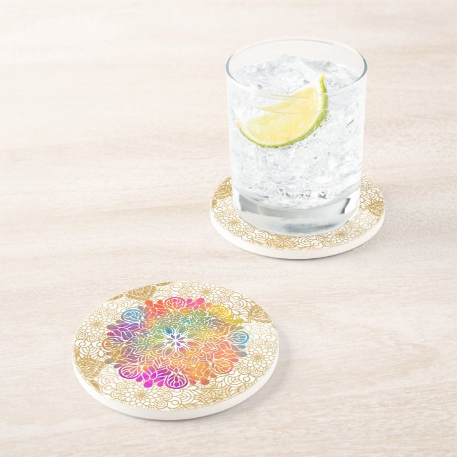 Posavasos Mandala multicolor (Lado)