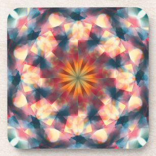 Posavasos Mandala psicodélica de Kaleidoscópico de Prisma