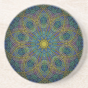 Posavasos Mandala sagrada de la geometría: Sinceridad - man