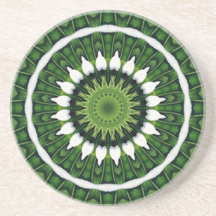 Posavasos Mandala verde tropical
