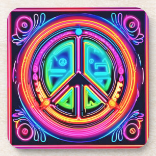 Posavasos Mandalala de Paz de Neón