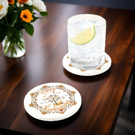 Posavasos Mandalas de Árbol de Otoño Follaje de Otoño y Día 