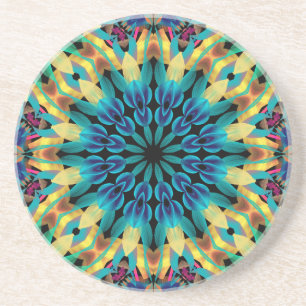 Posavasos Mandalas de Formas Geométricas Coloridas