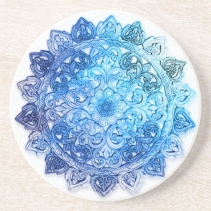 Posavasos Mandela azul