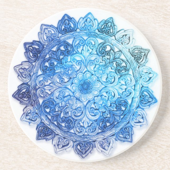 Posavasos Mandela azul (Frente)