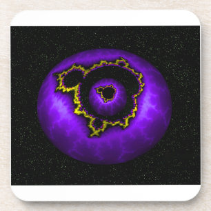 Posavasos Mandelbrot Púrpura En Un Mandelbrot