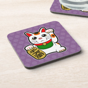 Posavasos Maneki Neko: Gato afortunado japonés