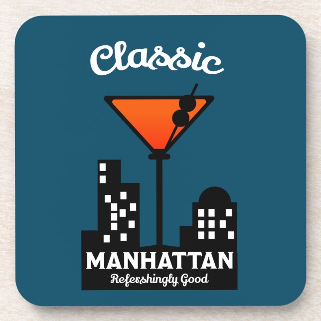 Posavasos Manhattan Cocktail Wall Art (Frente)