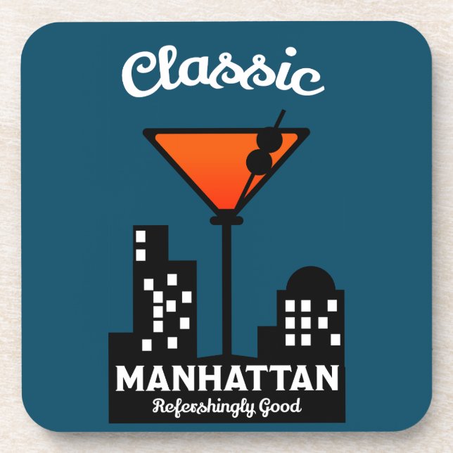 Posavasos Manhattan Cocktail Wall Art (Frente)
