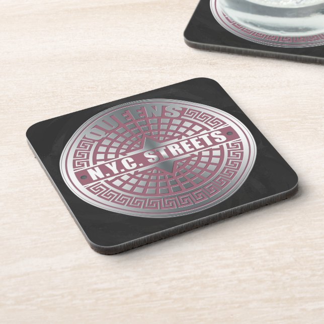 Posavasos Manhole Covers Queens (Lado Izquierdo)