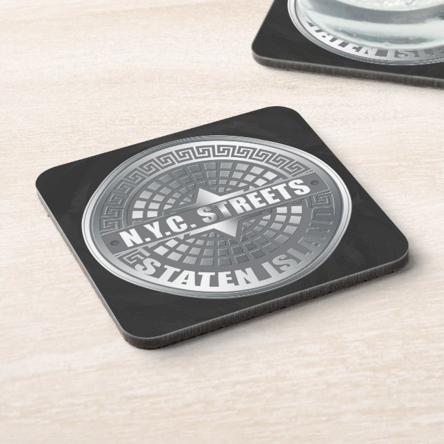 Posavasos Manhole Staten Island Gray (Lado Izquierdo)
