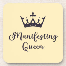 Posavasos Manifiesto de las letras negras de la reina