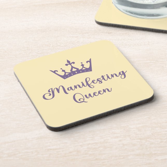 Posavasos Manifiesto de las letras púrpura de la reina (Lado Izquierdo)