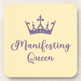 Posavasos Manifiesto de las letras púrpura de la reina