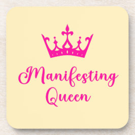 Posavasos Manifiesto de las letras rosadas de la reina