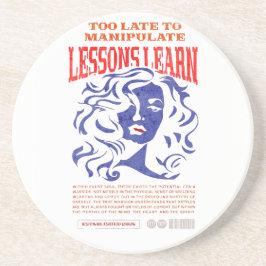POSAVASOS MANIPULATE LESSONS LEARN SANDSTONE COASTER