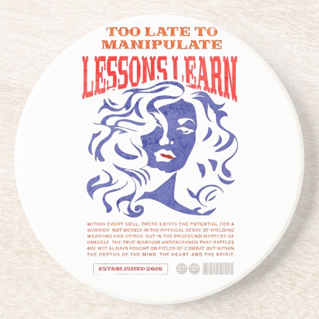 POSAVASOS MANIPULATE LESSONS LEARN SANDSTONE COASTER (Frente)