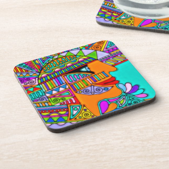 Posavasos Mano dibujada por EDDArt - Faraón 1 (Lado Izquierdo)