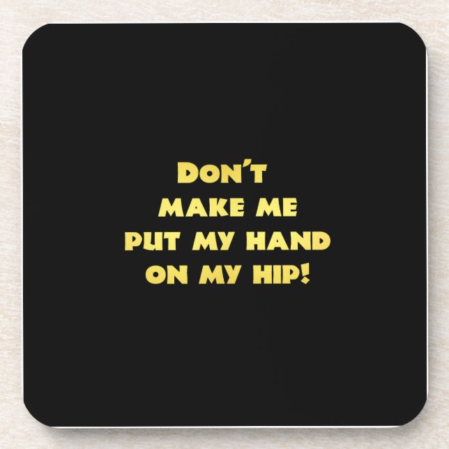 Posavasos Mano divertida en el Chiste de la cadera (Frente)