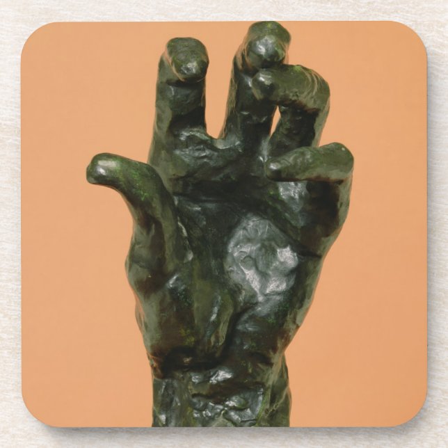 Posavasos Mano izquierda grande (bronce) (Frente)