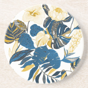 Posavasos Mano tropical dibujada: Patrón creativo sin foco