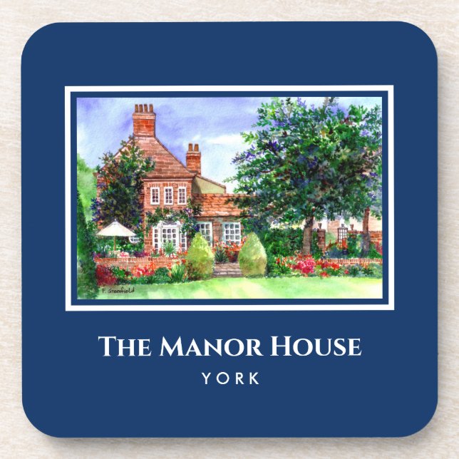Posavasos Manor House York Inglaterra Country Garden (Frente)