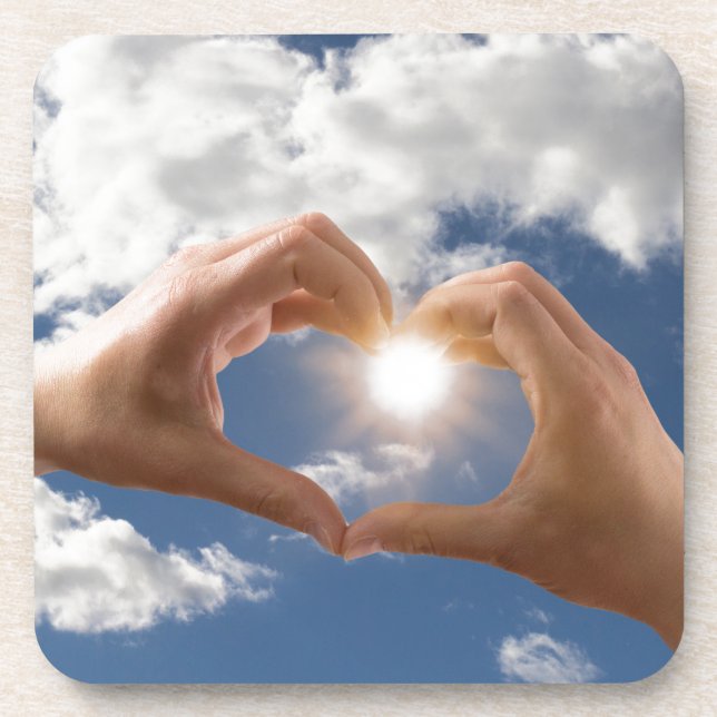 Posavasos Manos de amor (Frente)