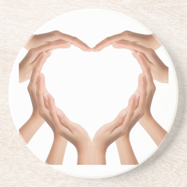 Posavasos Manos de amor (Frente)