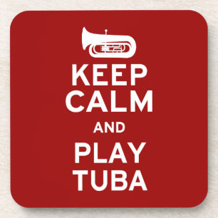 Posavasos Mantener la calma y jugar al tuba
