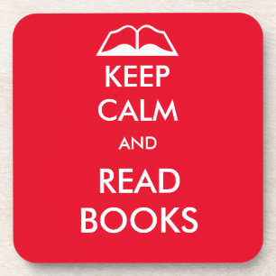 Posavasos Mantener la calma y leer libros