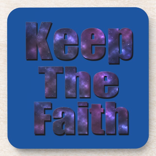 Posavasos Mantener La Fe, El Logo Religioso, (Frente)